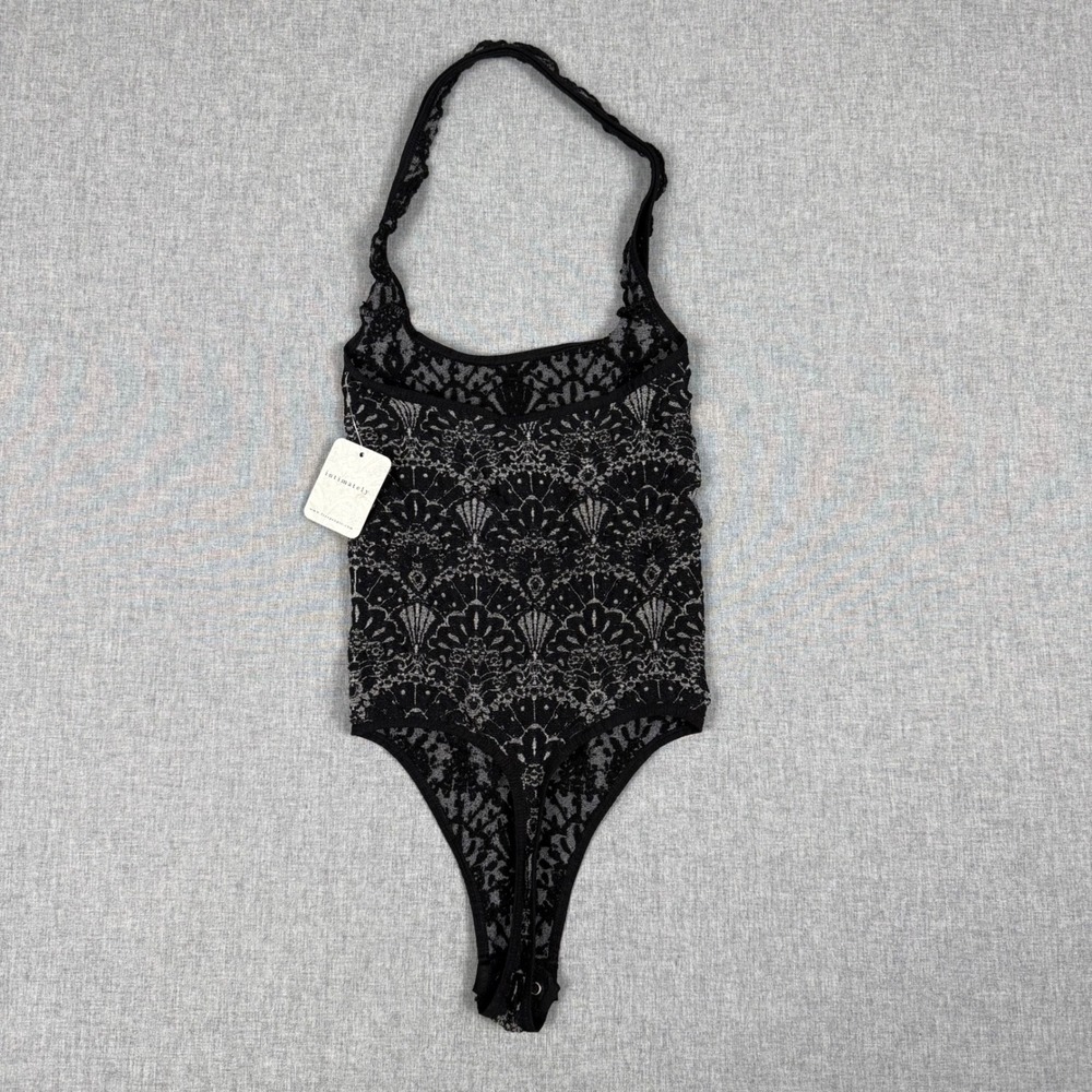 Free People Intimately Black Lace Halter Bodysuit Size XS/S Boho Chic New - Picture 2 of 10